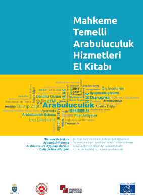 MAHKEME TEMELLİ ARABULUCULUK HİZMETLERİ EL KİTABI